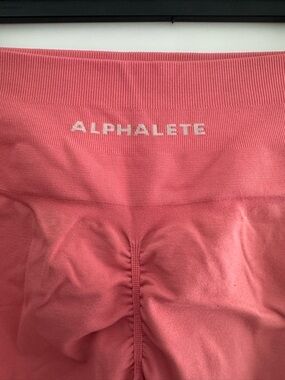 Alphalete Pink Ruched Seamless Leggings